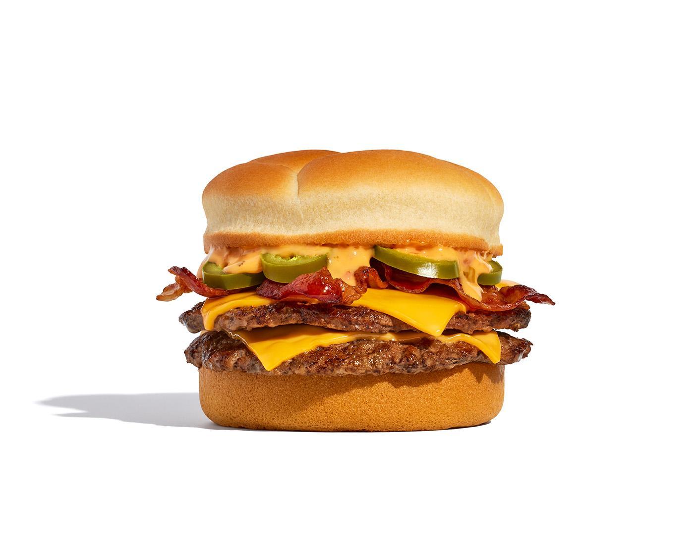 Jalapeno Queso Bacon Double Cheeseburger